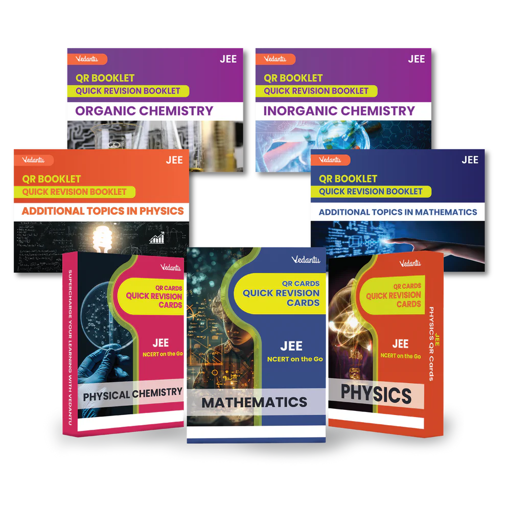 Deeksha Vedantu JEE 2025 - 26 QR Revision Cards – Physics, Chemistry, Mathematics | Flash Cards for JEE Main & Advanced | Quick Concept Recap & Practice Booklet